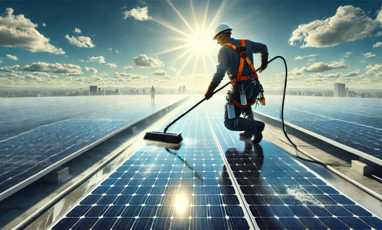 solar panel cleaning